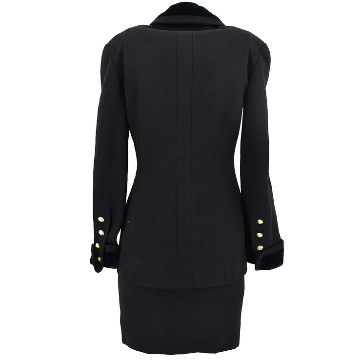Chanel double-breasted wool skirt suit #36