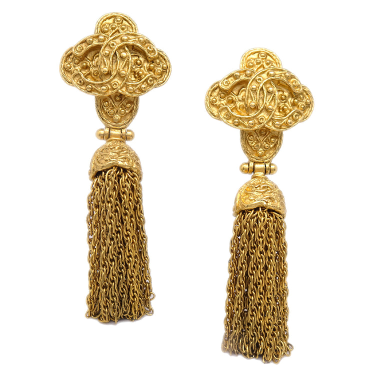 Chanel 1994 Filigree Earrings Clip-On Gold