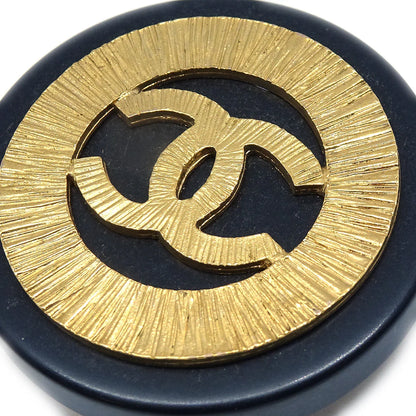 Chanel 1993 Black & Gold Earrings