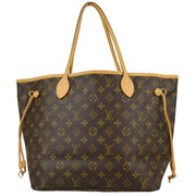 Louis Vuitton 2008 Monogram Neverfull MM Shoulder Tote Bag M40156