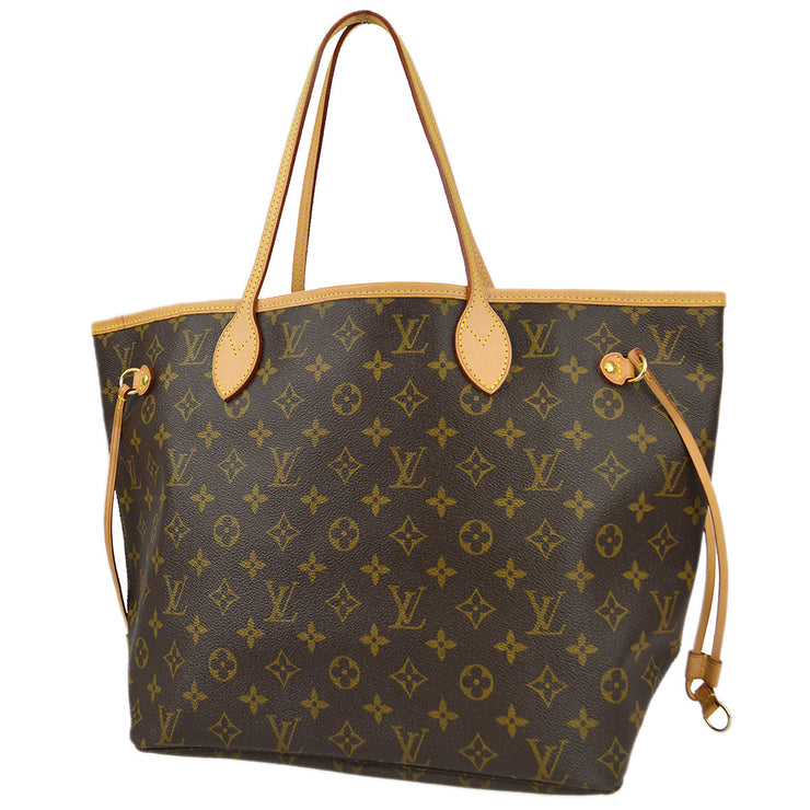 Louis Vuitton 2008 Monogram Neverfull MM Shoulder Tote Bag M40156