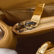 Chanel 2003-2004 Beige Caviar Grand Shopping Tote GST Chain Handbag