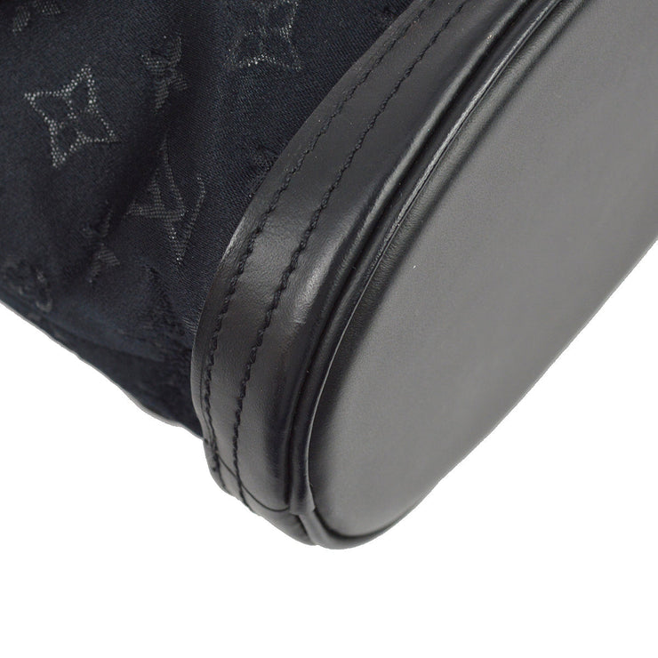 Louis Vuitton 2000s Monogram Satin Little Bucket Black M92144