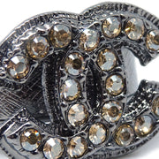 Chanel Ring Rhinestone Silver #13 08C