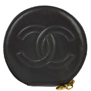 Chanel Black Lambskin Jewelry Case Pouch