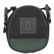 Chanel 2003-2004 Black Green Sport Line Bum Shoulder Bag