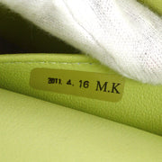 Chanel * 2011 Green Lambskin Medium Classic Double Flap Shoulder Bag