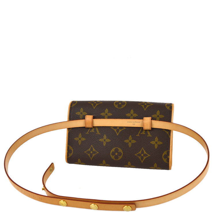 Louis Vuitton 2002 Monogram #XS Pochette Florentine Belt Bum Bag M51855