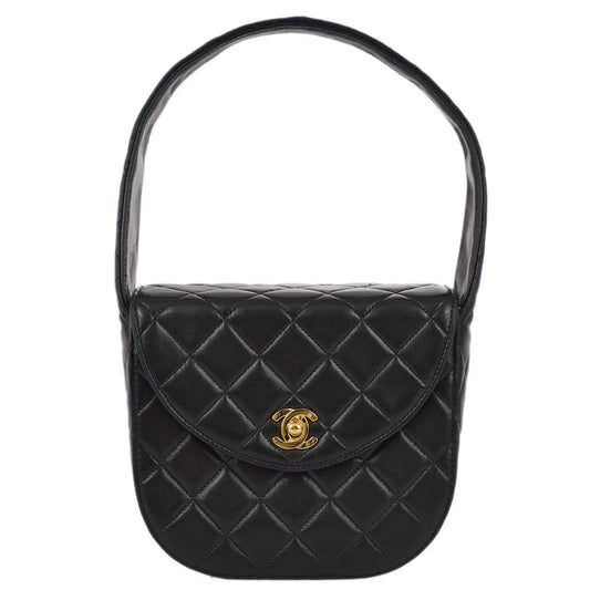 Chanel 1991-1997 Black Lambskin Handbag