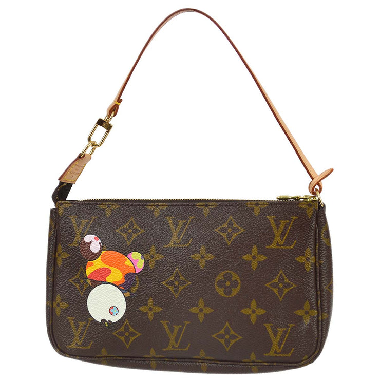 Louis Vuitton 2004 Monogram Panda Pochette Accessoires Handbag M51981