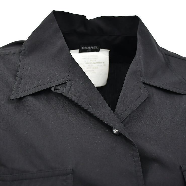 Chanel Shirt Blouse Tops Black 04175 #36