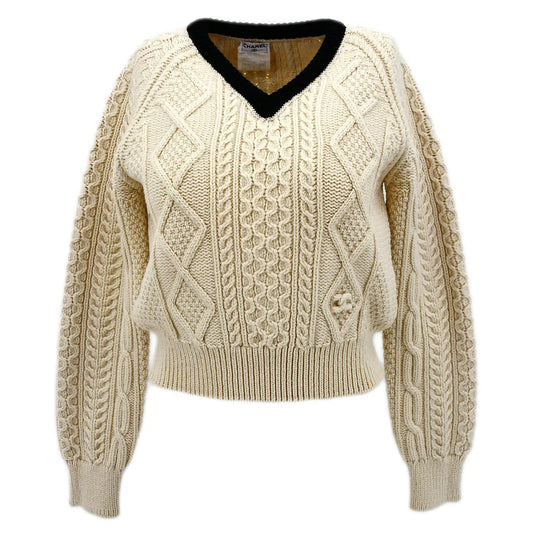 Chanel Fall 1996 wool fisherman knit jumper #42