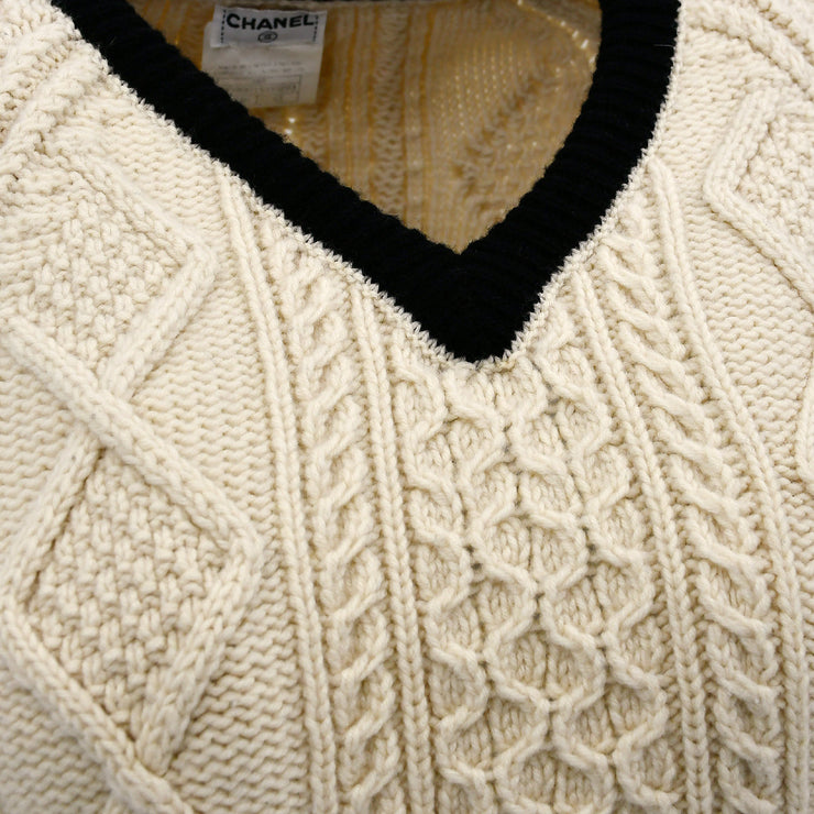 Chanel Fall 1996 wool fisherman knit jumper #42