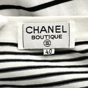 Chanel Cardigan White Black #40