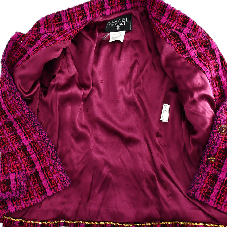 シャネル セットアップ ジャケット スカート ピンク 95A #38