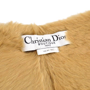 Christian Dior Beige Fur Scarf Stole Small Good