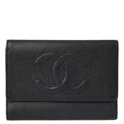 Chanel 2000-2002 Black Caviar Wallet Purse
