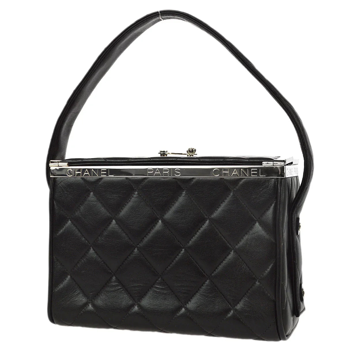 Chanel 1996-1997 Black Lambskin Handbag