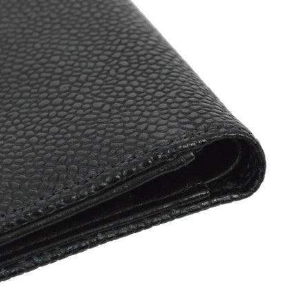 Chanel 2000-2001 Black Caviar Bifold Wallet Purse