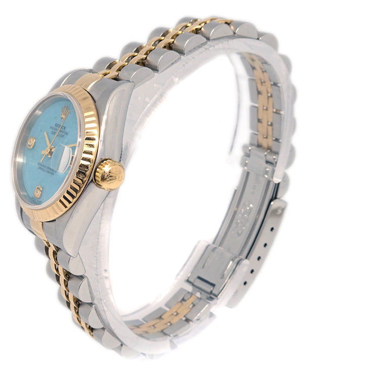 ロレックス オイスターパーペチュアルデイトジャスト 腕時計 Ref.791732BR 26mm SS 18KYG ダイヤモンド