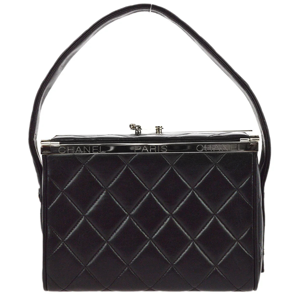 Chanel 1996-1997 Black Lambskin Handbag