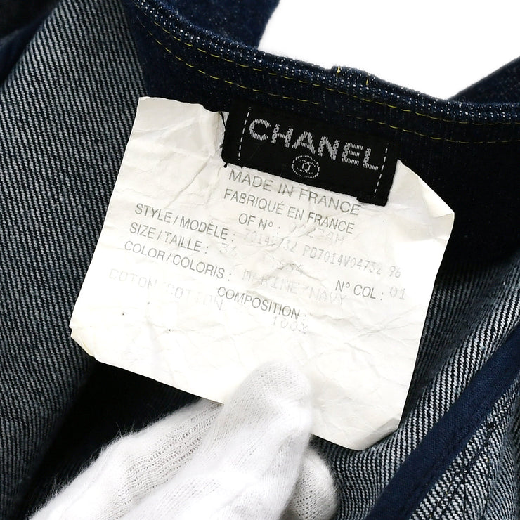 Chanel Collarless Jacket Indigo #36