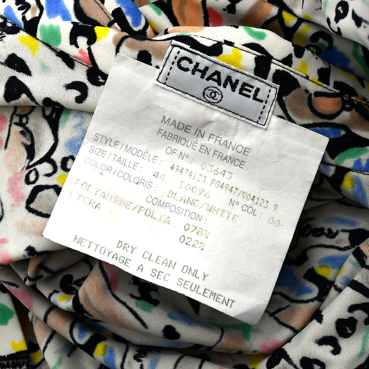 Chanel Spring 1996 Coco shoe-print shirt #44