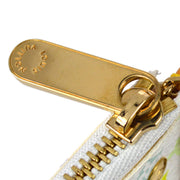 Louis Vuitton 2003 White Multicolor Pochette Cles Coin Case Wallet M92655