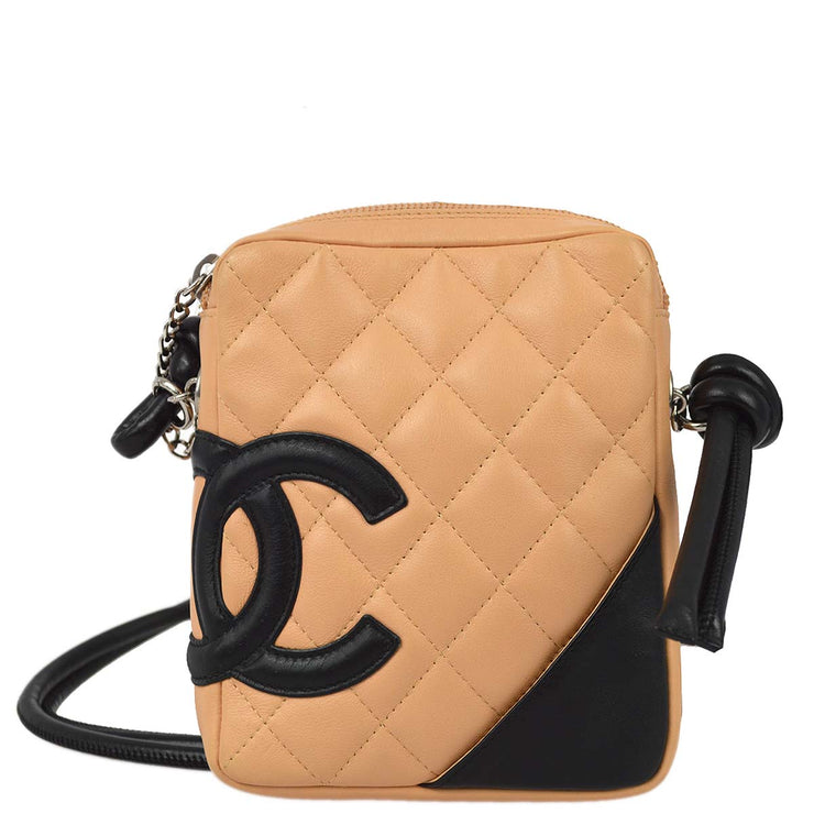 Chanel 2003-2004 Beige Calfskin Cambon Ligne Shoulder Bag