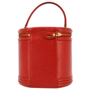 Louis Vuitton 1999 Red Epi Cannes Vanity Handbag M48037