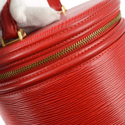 Louis Vuitton 1999 Red Epi Cannes Vanity Handbag M48037