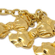 Chanel Bow Chain Necklace Gold