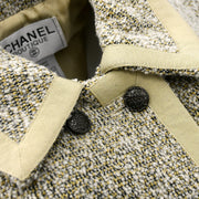 Chanel Single Breasted Jacket Beige 97A #40