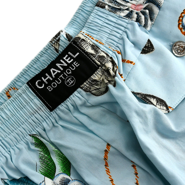 Chanel Icon Half Pants Light Blue #36