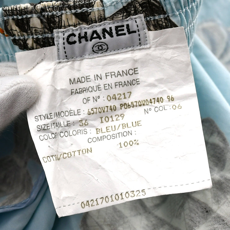 Chanel Icon Half Pants Light Blue #36