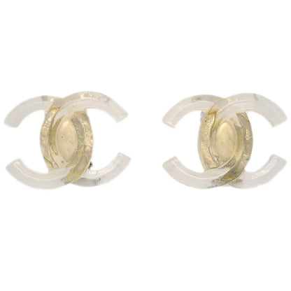Chanel CC Earrings Clip-On Clear 02P
