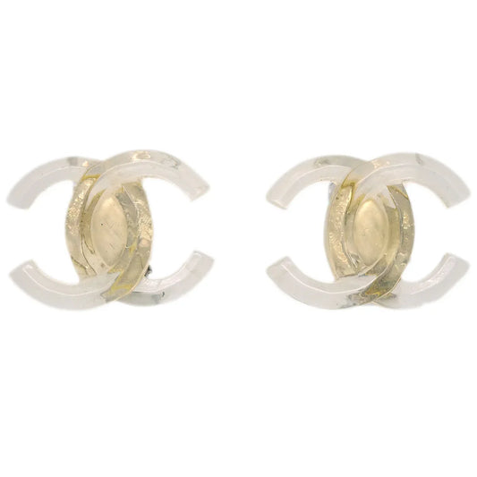 Chanel CC Earrings Clip-On Clear 02P