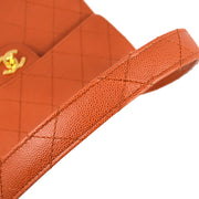 Chanel 1997-1999 Brown Caviar Single Flap Shoulder Bag