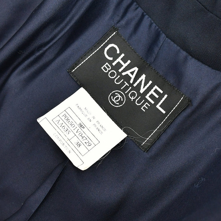 Chanel Coat Navy 96P #38
