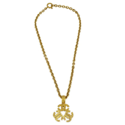 Chanel Triple CC Chain Pendant Necklace Gold 94A