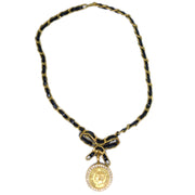 Chanel 1995 Crystal & Gold Medallion Choker