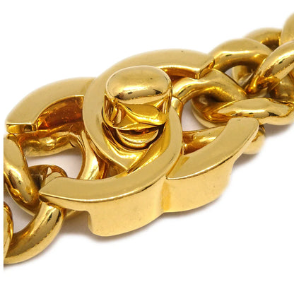Chanel Turnlock Chain Pendant Necklace Gold 96A