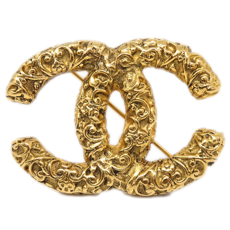 Chanel CC Brooch Pin Gold 93A