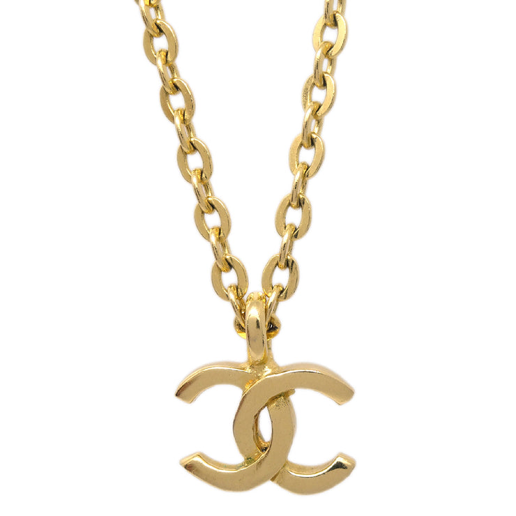 Chanel Mini CC Chain Pendant Necklace Gold 376/1982