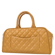 Chanel 2004-2005 Beige Caviar Bowling Bag 37