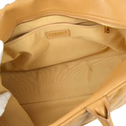 Chanel 2004-2005 Beige Caviar Bowling Bag 37