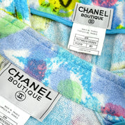Chanel Setup Sleeveless Vest Jacket Skirt Blue 97P #40