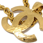 Chanel Quilted Charm Gold Chain Pendant Necklace Accessories 94A