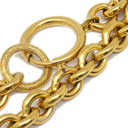 Chanel Quilted Charm Gold Chain Pendant Necklace Accessories 94A