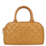 Chanel 2003-2004 Beige Caviar Bowling Bag 27